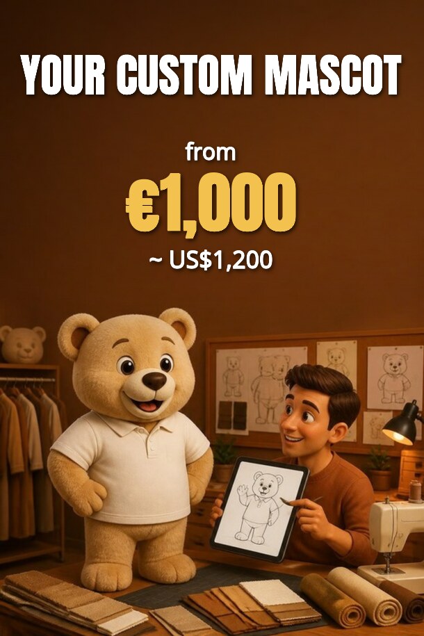 Your custom mascot from €1,000 – Get a quote