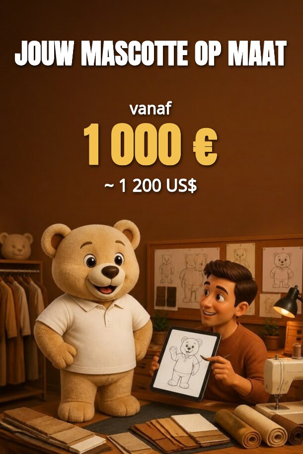 Jouw mascotte op maat vanaf 1 000 € – Offerte aanvragen