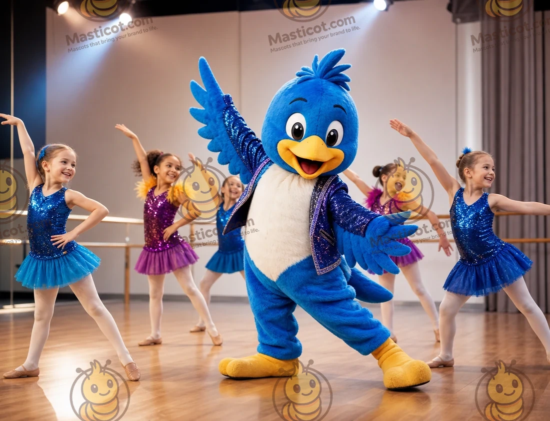 Hvordan bruger en danseskole en maskot til forestillinger?