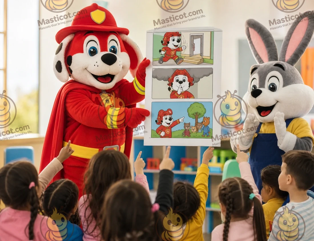 Hvordan kan en maskot hjelpe barn med å huske nødregler?